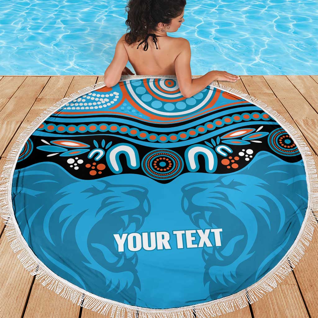 Northern Pride Rugby Custom Beach Blanket Roaring Lion Aboriginal Art - Aussie Hoodie