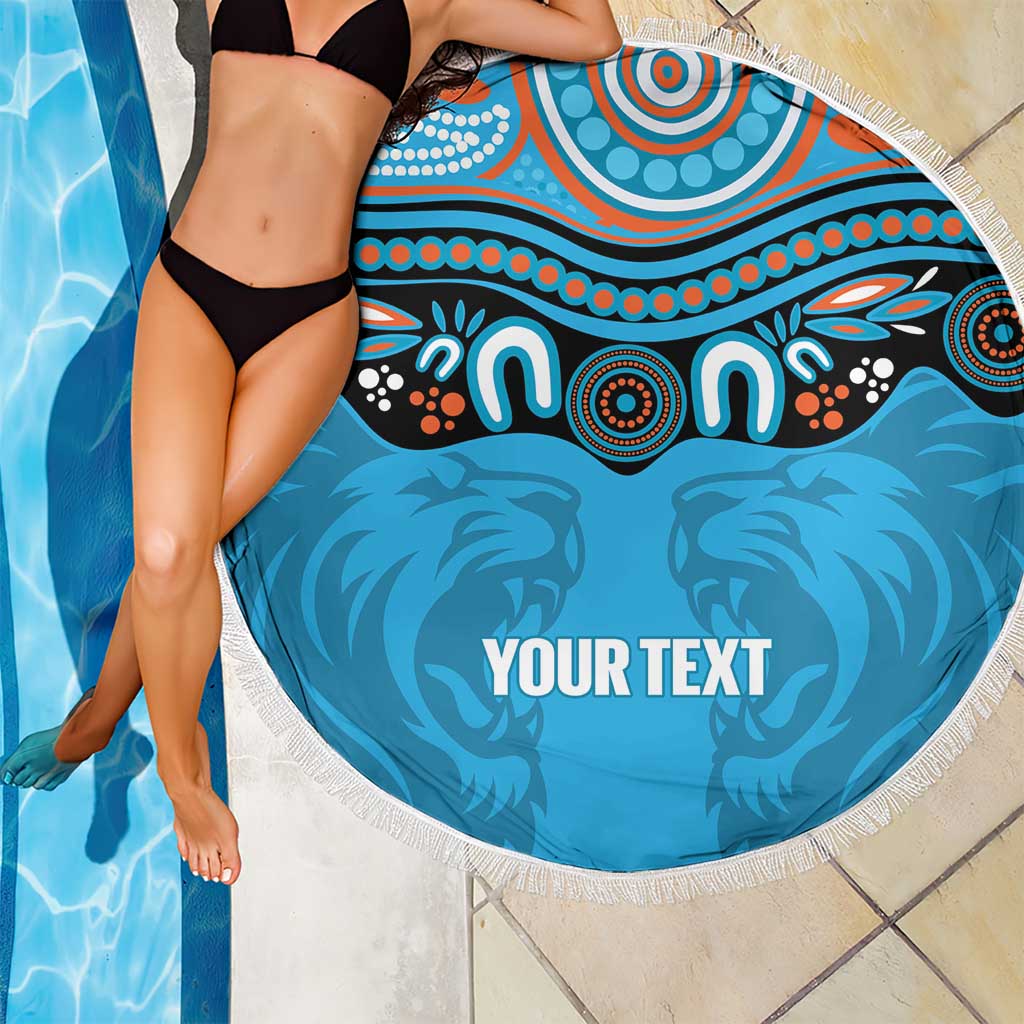 Northern Pride Rugby Custom Beach Blanket Roaring Lion Aboriginal Art - Aussie Hoodie