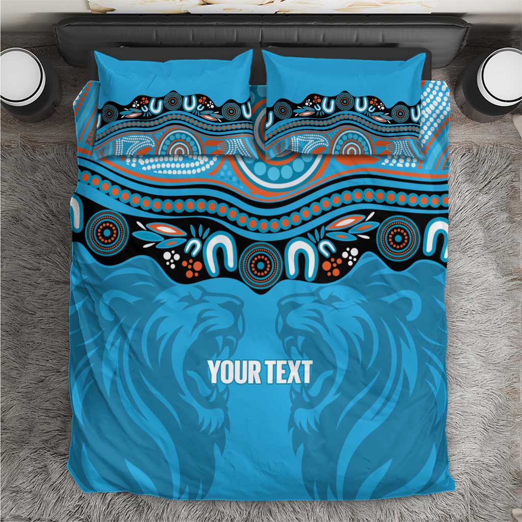 Northern Pride Rugby Custom Bedding Set Roaring Lion Aboriginal Art - Aussie Hoodie