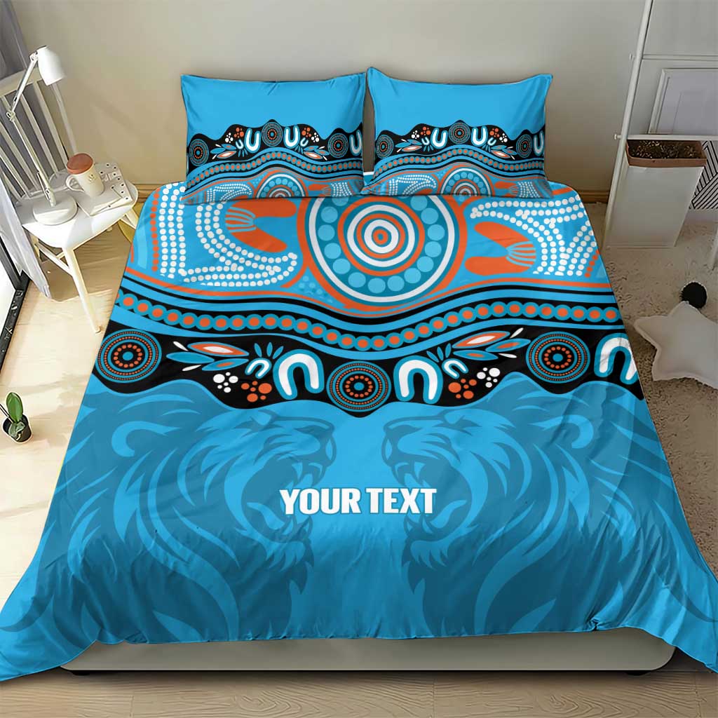 Northern Pride Rugby Custom Bedding Set Roaring Lion Aboriginal Art - Aussie Hoodie