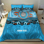 Northern Pride Rugby Custom Bedding Set Roaring Lion Aboriginal Art - Aussie Hoodie
