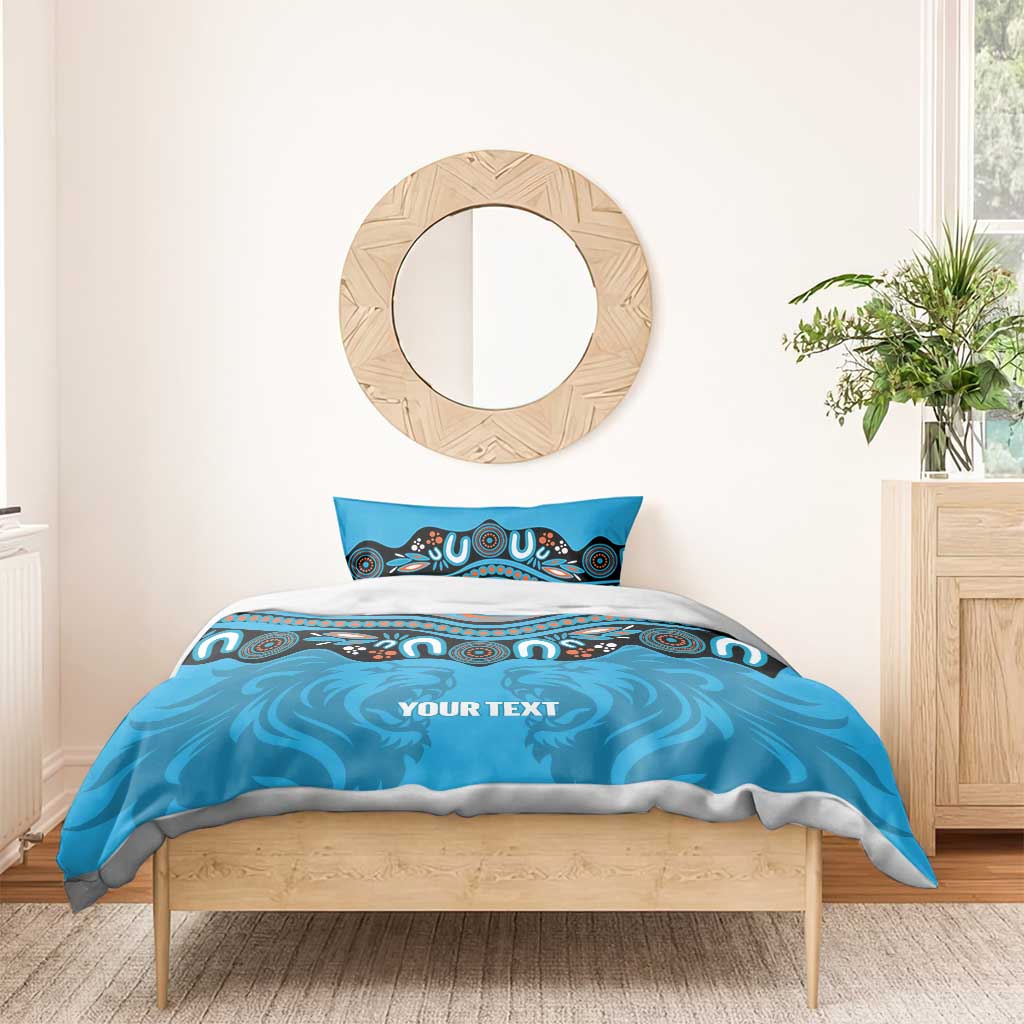 Northern Pride Rugby Custom Bedding Set Roaring Lion Aboriginal Art - Aussie Hoodie