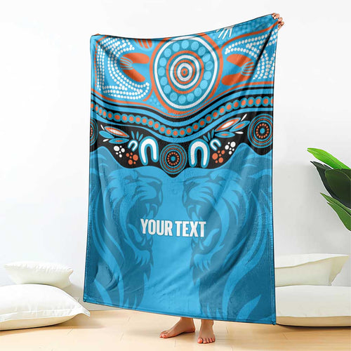 Northern Pride Rugby Custom Blanket Roaring Lion Aboriginal Art - Aussie Hoodie