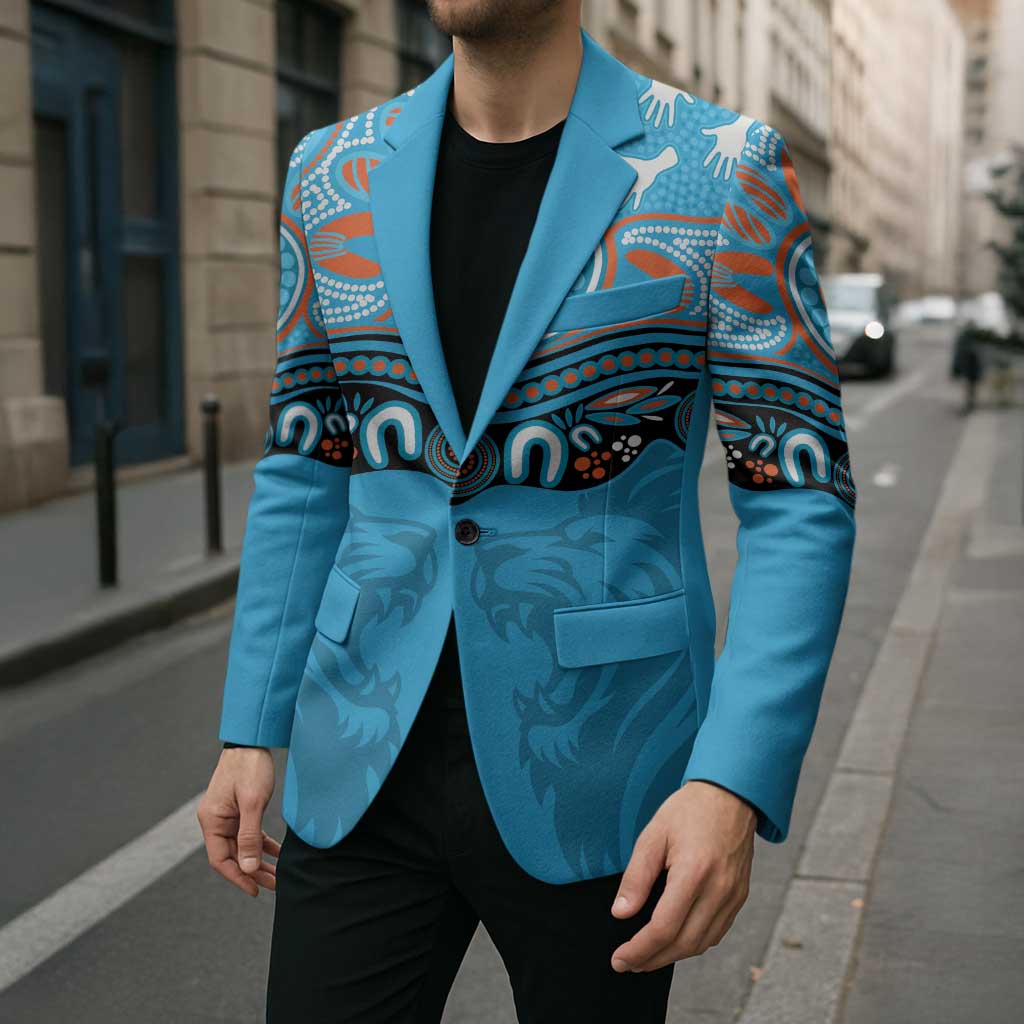 Northern Pride Rugby Custom Blazer Roaring Lion Aboriginal Art - Aussie Hoodie