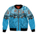 Northern Pride Rugby Custom Bomber Jacket Roaring Lion Aboriginal Art - Aussie Hoodie