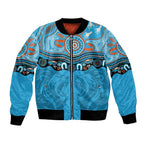 Northern Pride Rugby Custom Bomber Jacket Roaring Lion Aboriginal Art - Aussie Hoodie