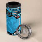 Northern Pride Rugby Custom 4 in 1 Can Cooler Tumbler Roaring Lion Aboriginal Art - Aussie Hoodie
