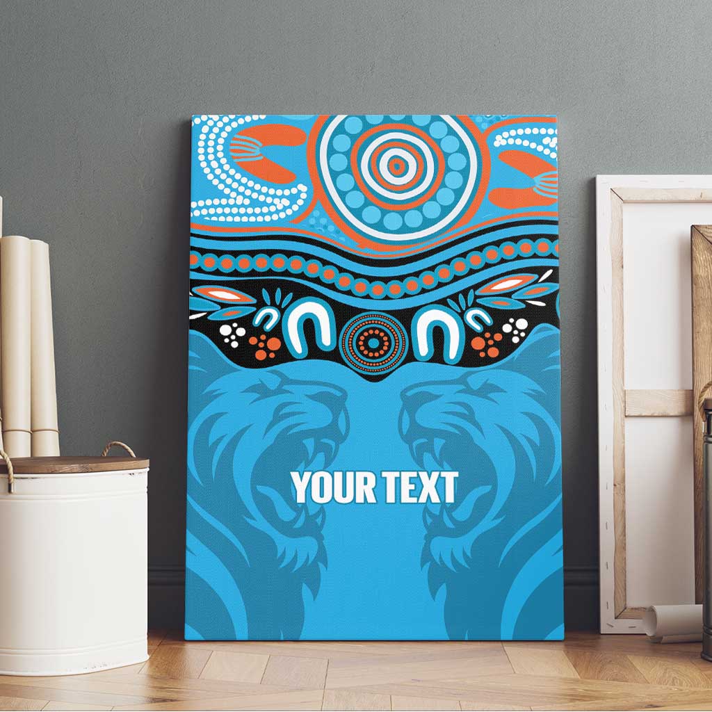 Northern Pride Rugby Custom Canvas Wall Art Roaring Lion Aboriginal Art - Aussie Hoodie