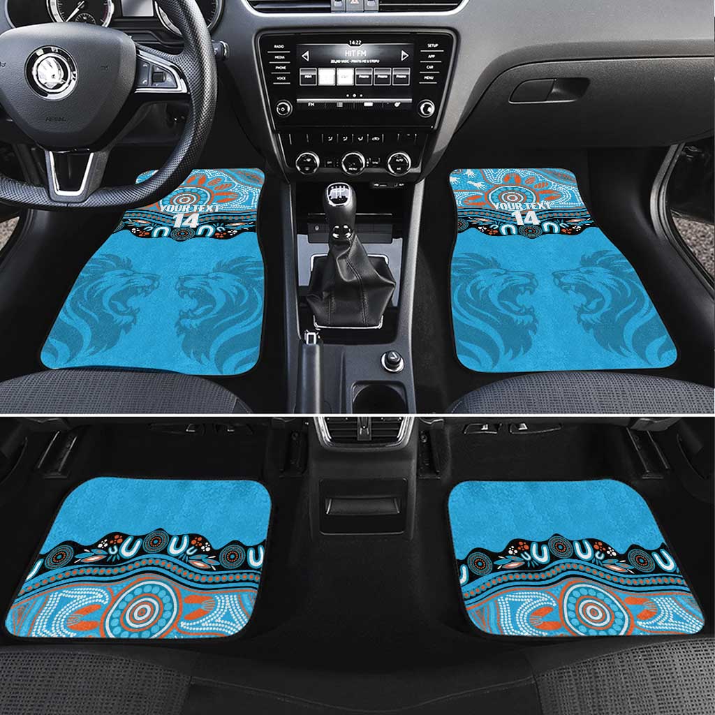 Northern Pride Rugby Custom Car Mats Roaring Lion Aboriginal Art - Aussie Hoodie