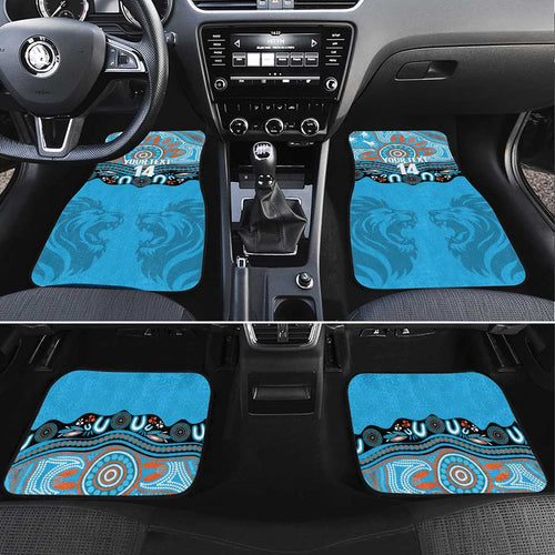 Northern Pride Rugby Custom Car Mats Roaring Lion Aboriginal Art - Aussie Hoodie