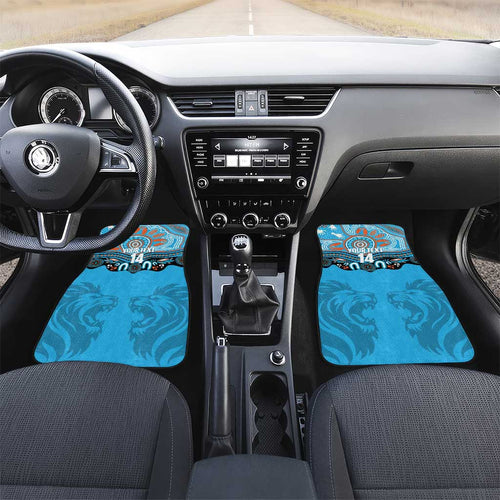 Northern Pride Rugby Custom Car Mats Roaring Lion Aboriginal Art - Aussie Hoodie