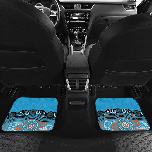 Northern Pride Rugby Custom Car Mats Roaring Lion Aboriginal Art - Aussie Hoodie