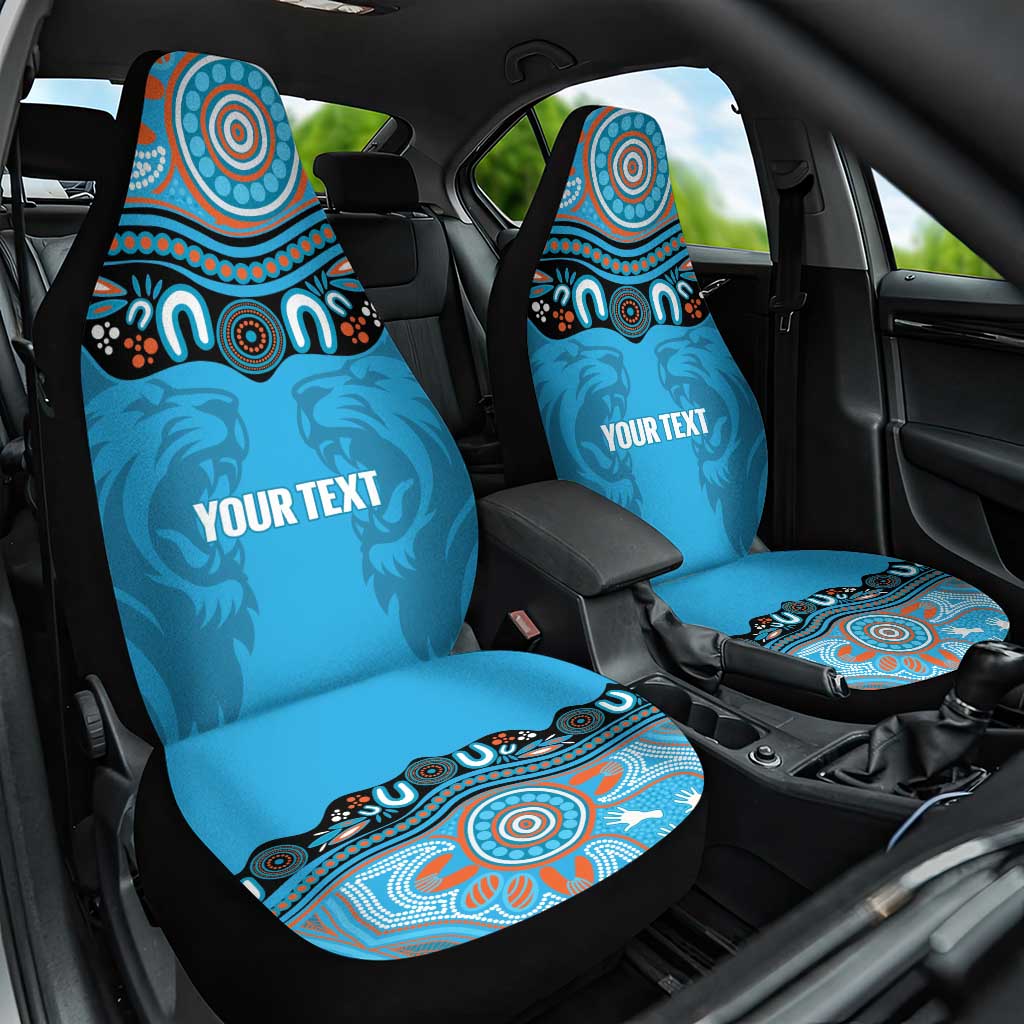 Northern Pride Rugby Custom Car Seat Cover Roaring Lion Aboriginal Art - Aussie Hoodie