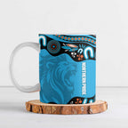 Northern Pride Rugby Custom Ceramic Mug Roaring Lion Aboriginal Art - Aussie Hoodie
