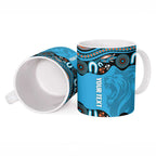 Northern Pride Rugby Custom Ceramic Mug Roaring Lion Aboriginal Art - Aussie Hoodie