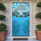 Northern Pride Rugby Custom Door Cover Roaring Lion Aboriginal Art - Aussie Hoodie