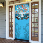 Northern Pride Rugby Custom Door Cover Roaring Lion Aboriginal Art - Aussie Hoodie