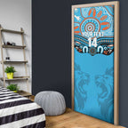Northern Pride Rugby Custom Door Cover Roaring Lion Aboriginal Art - Aussie Hoodie