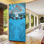 Northern Pride Rugby Custom Door Cover Roaring Lion Aboriginal Art - Aussie Hoodie