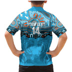 Northern Pride Rugby Custom Family Matching Mermaid Dress and Hawaiian Shirt Roaring Lion Aboriginal Art - Aussie Hoodie