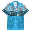 Northern Pride Rugby Custom Family Matching Mermaid Dress and Hawaiian Shirt Roaring Lion Aboriginal Art - Aussie Hoodie