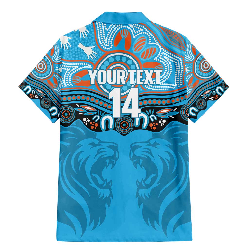 Northern Pride Rugby Custom Family Matching Mermaid Dress and Hawaiian Shirt Roaring Lion Aboriginal Art - Aussie Hoodie