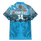 Northern Pride Rugby Custom Family Matching Mermaid Dress and Hawaiian Shirt Roaring Lion Aboriginal Art - Aussie Hoodie
