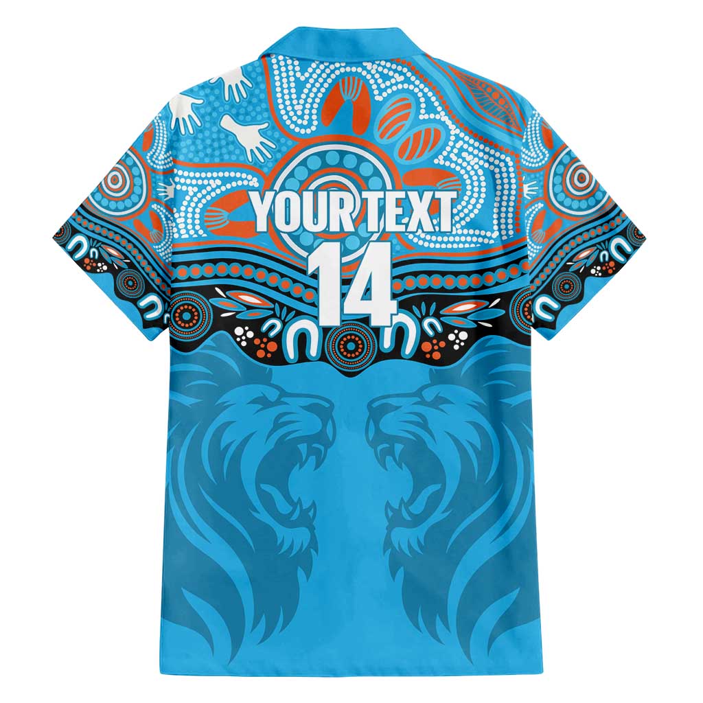 Northern Pride Rugby Custom Family Matching Summer Maxi Dress and Hawaiian Shirt Roaring Lion Aboriginal Art - Aussie Hoodie