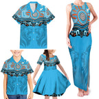 Northern Pride Rugby Custom Family Matching Tank Maxi Dress and Hawaiian Shirt Roaring Lion Aboriginal Art - Aussie Hoodie