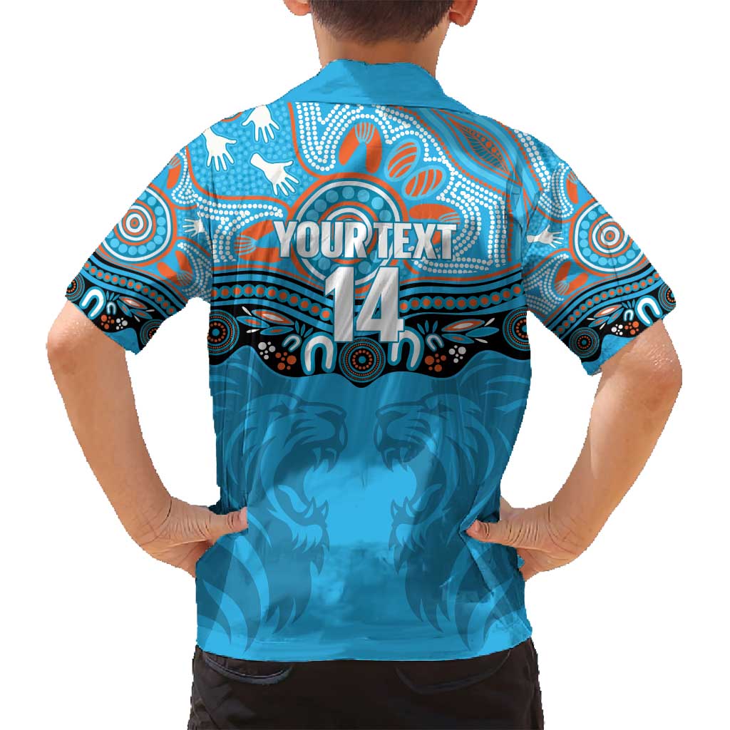 Northern Pride Rugby Custom Family Matching Tank Maxi Dress and Hawaiian Shirt Roaring Lion Aboriginal Art - Aussie Hoodie