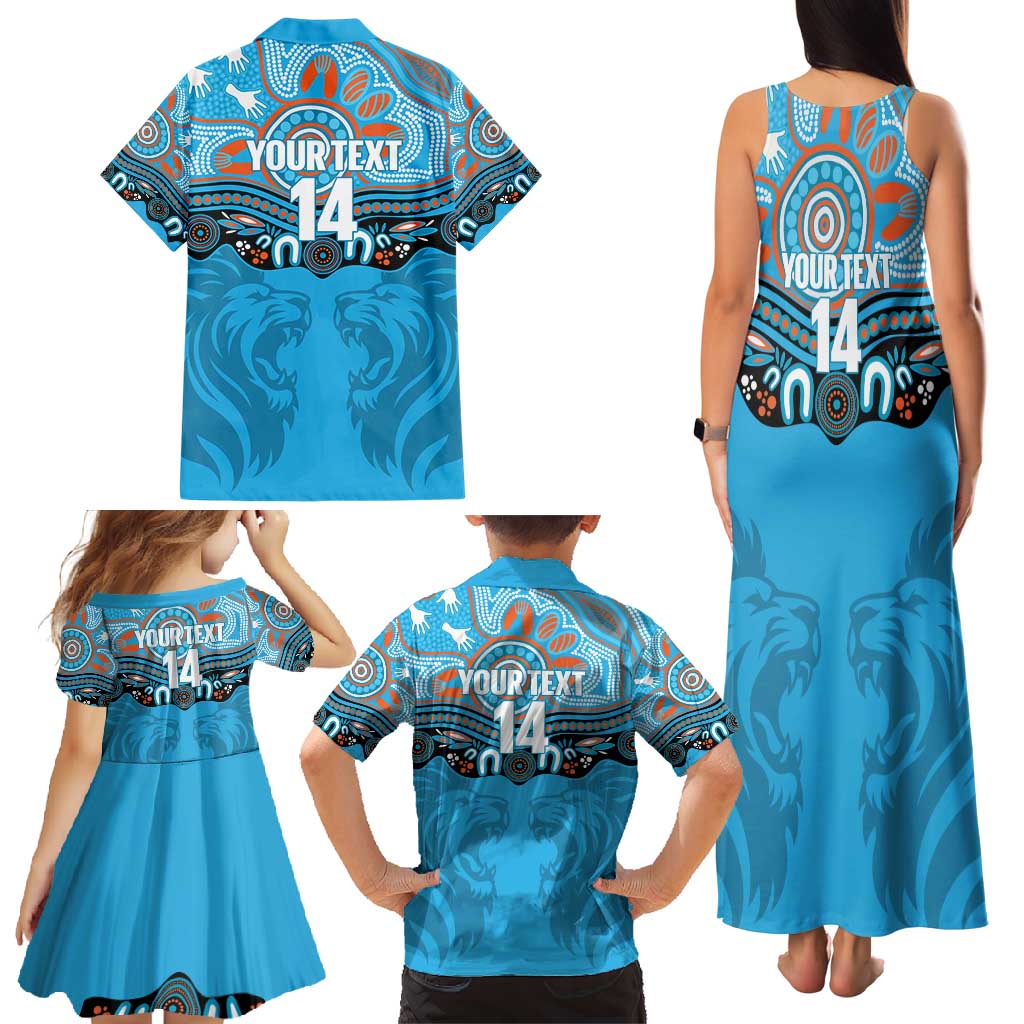 Northern Pride Rugby Custom Family Matching Tank Maxi Dress and Hawaiian Shirt Roaring Lion Aboriginal Art - Aussie Hoodie