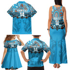 Northern Pride Rugby Custom Family Matching Tank Maxi Dress and Hawaiian Shirt Roaring Lion Aboriginal Art - Aussie Hoodie