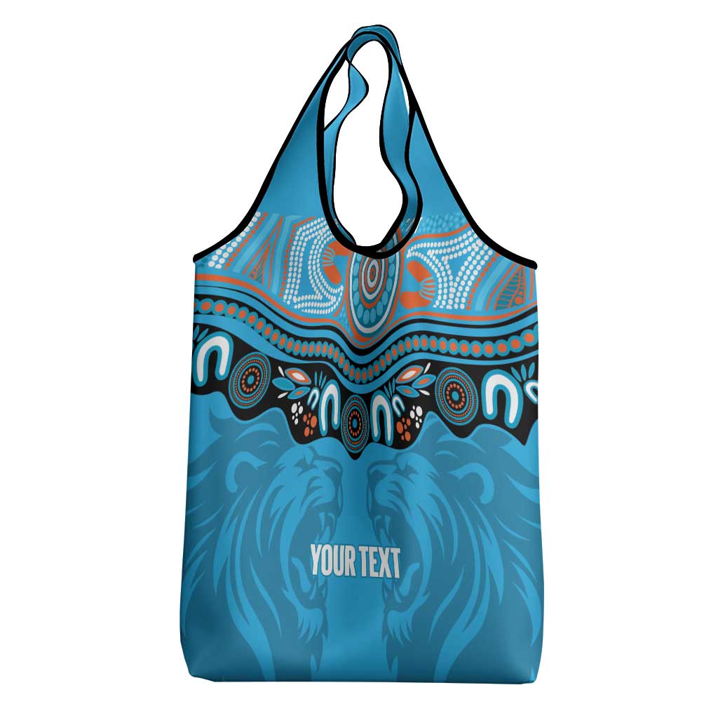 Northern Pride Rugby Custom Grocery Bag Roaring Lion Aboriginal Art - Aussie Hoodie