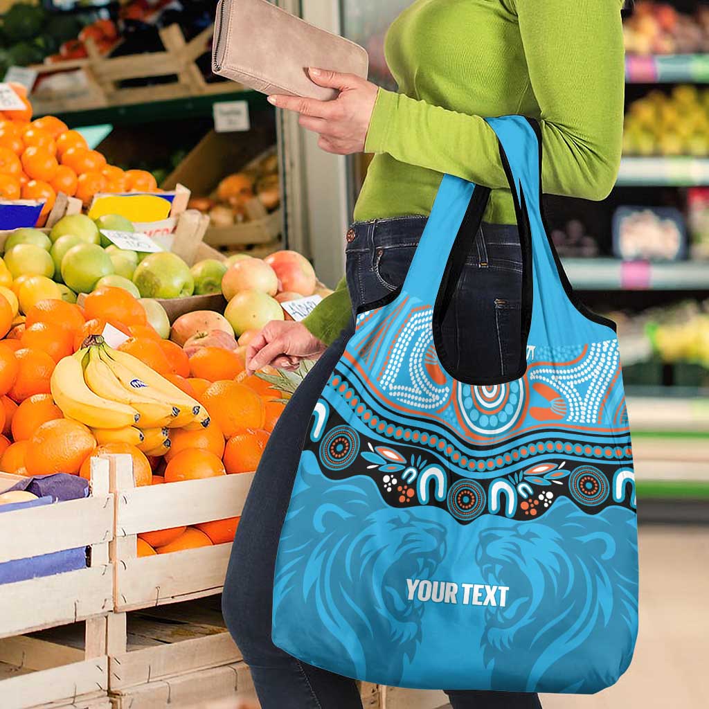 Northern Pride Rugby Custom Grocery Bag Roaring Lion Aboriginal Art - Aussie Hoodie