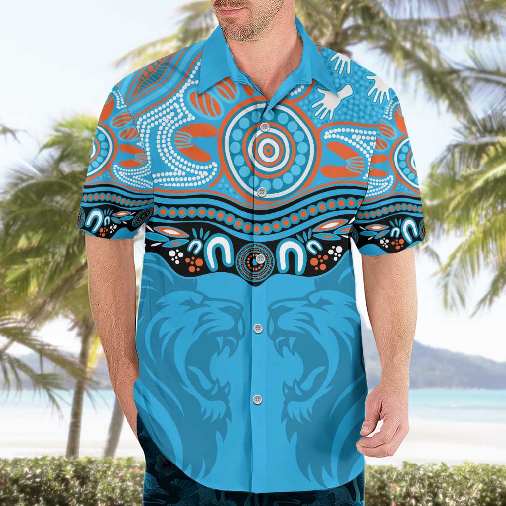Northern Pride Rugby Custom Hawaiian Shirt Roaring Lion Aboriginal Art - Aussie Hoodie