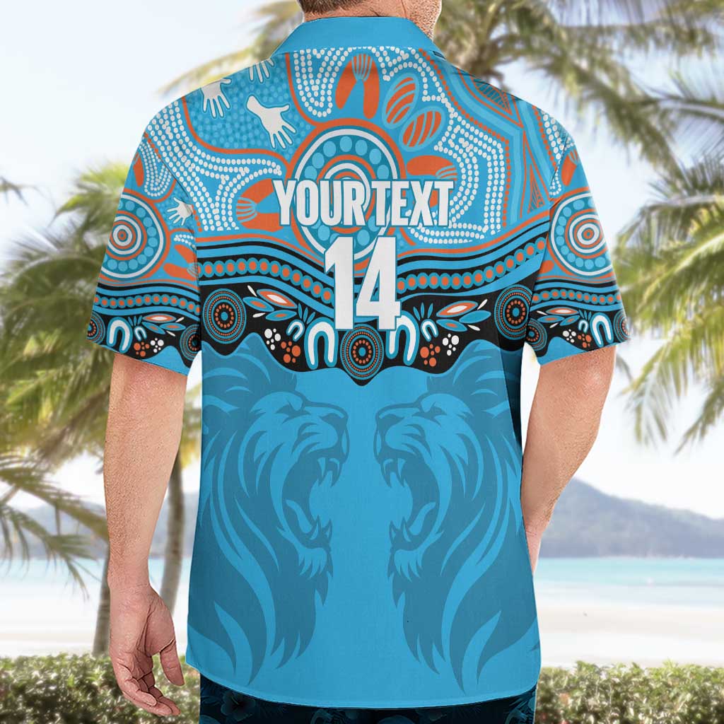 Northern Pride Rugby Custom Hawaiian Shirt Roaring Lion Aboriginal Art - Aussie Hoodie