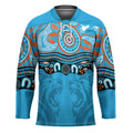 Northern Pride Rugby Custom Hockey Jersey Roaring Lion Aboriginal Art - Aussie Hoodie