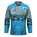 Northern Pride Rugby Custom Hockey Jersey Roaring Lion Aboriginal Art - Aussie Hoodie