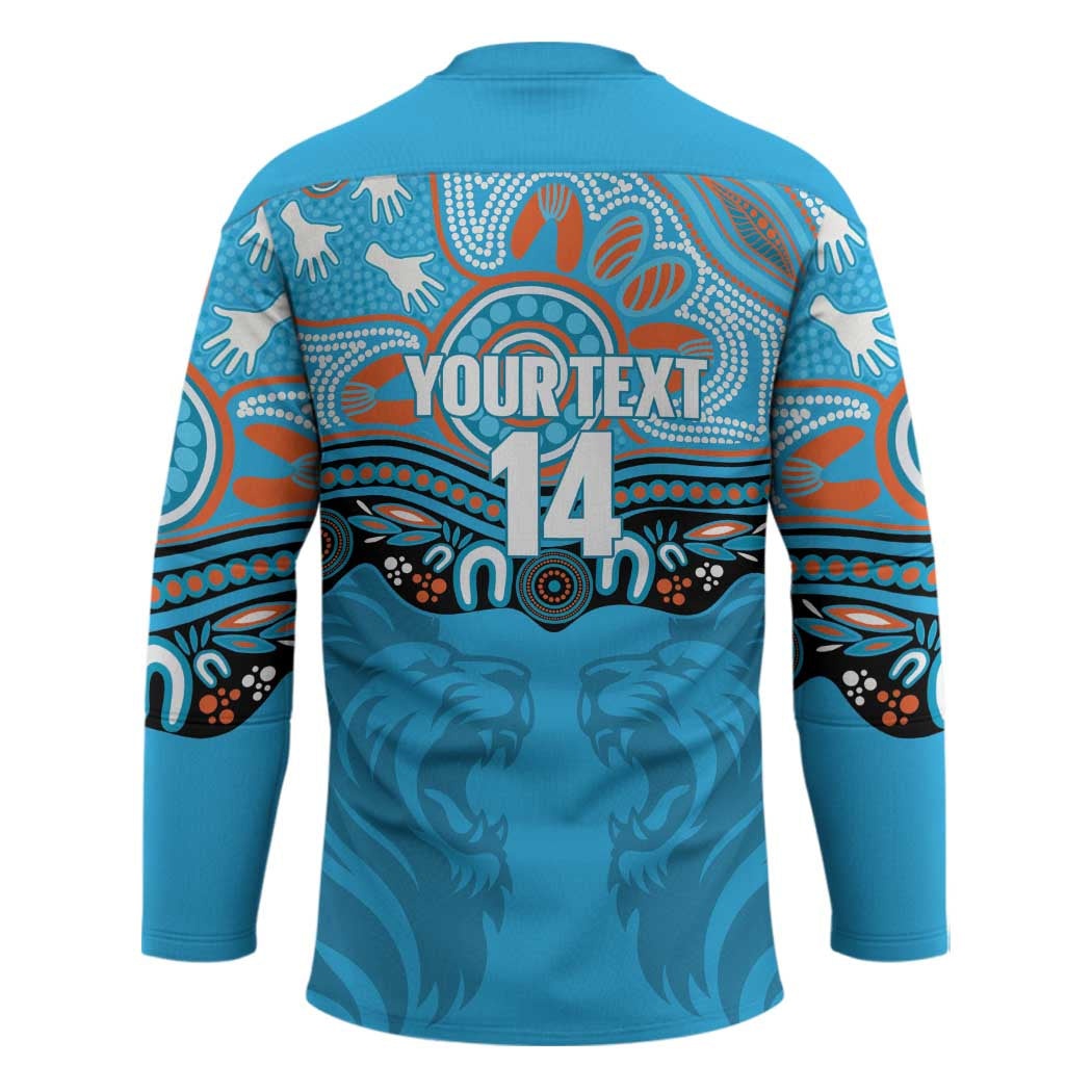 Northern Pride Rugby Custom Hockey Jersey Roaring Lion Aboriginal Art - Aussie Hoodie
