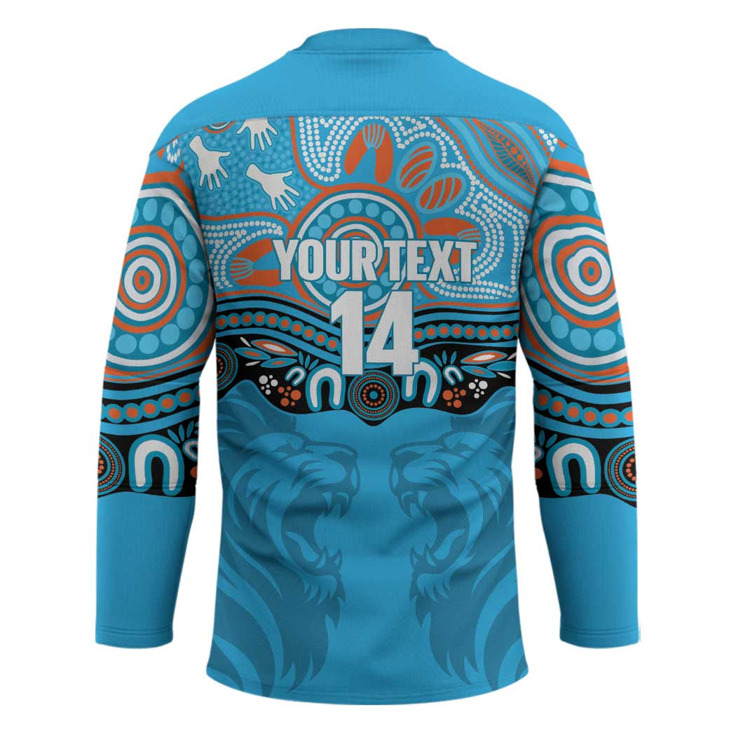 Northern Pride Rugby Custom Hockey Jersey Roaring Lion Aboriginal Art - Aussie Hoodie