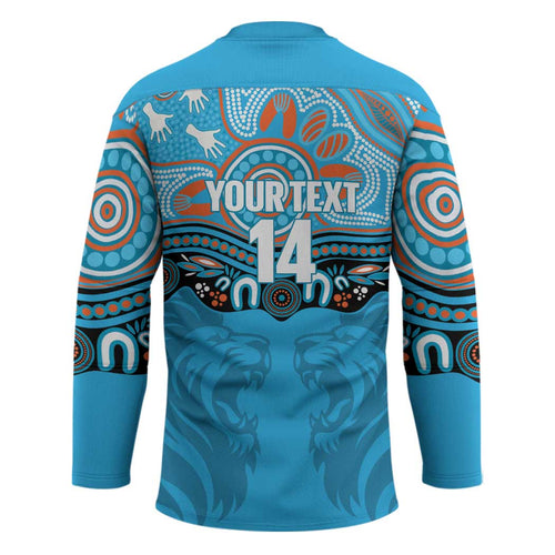 Northern Pride Rugby Custom Hockey Jersey Roaring Lion Aboriginal Art - Aussie Hoodie