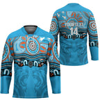 Northern Pride Rugby Custom Hockey Jersey Roaring Lion Aboriginal Art - Aussie Hoodie
