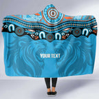 Northern Pride Rugby Custom Hooded Blanket Roaring Lion Aboriginal Art - Aussie Hoodie
