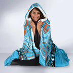Northern Pride Rugby Custom Hooded Blanket Roaring Lion Aboriginal Art - Aussie Hoodie