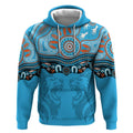 Northern Pride Rugby Custom Hoodie Roaring Lion Aboriginal Art - Aussie Hoodie