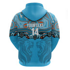 Northern Pride Rugby Custom Hoodie Roaring Lion Aboriginal Art - Aussie Hoodie