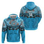 Northern Pride Rugby Custom Hoodie Roaring Lion Aboriginal Art - Aussie Hoodie