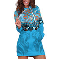 Northern Pride Rugby Custom Hoodie Dress Roaring Lion Aboriginal Art - Aussie Hoodie