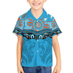 Northern Pride Rugby Custom Kid Hawaiian Shirt Roaring Lion Aboriginal Art - Aussie Hoodie