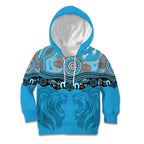 Northern Pride Rugby Custom Kid Hoodie Roaring Lion Aboriginal Art - Aussie Hoodie